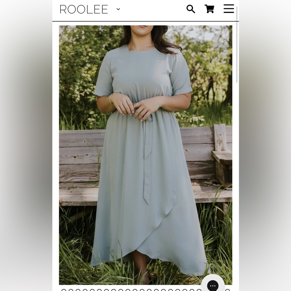 Roolee Taylor Jane dress light blue NWT